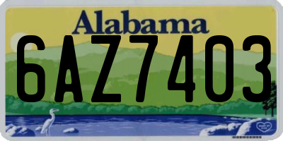 AL license plate 6AZ7403