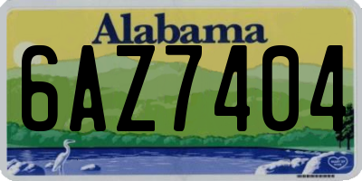 AL license plate 6AZ7404