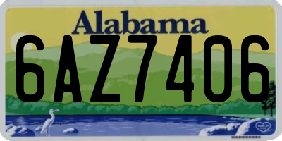 AL license plate 6AZ7406