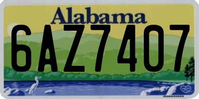 AL license plate 6AZ7407