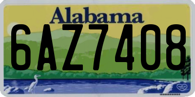 AL license plate 6AZ7408