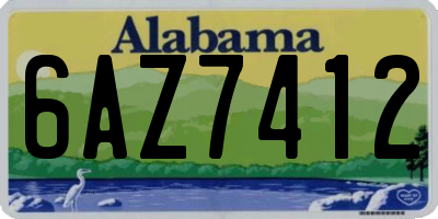 AL license plate 6AZ7412