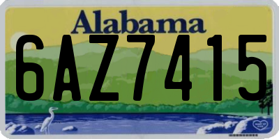 AL license plate 6AZ7415
