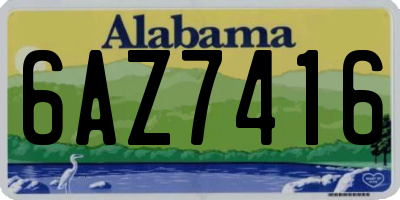 AL license plate 6AZ7416