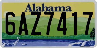 AL license plate 6AZ7417