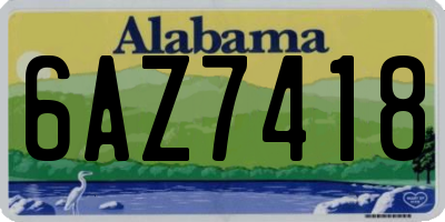 AL license plate 6AZ7418