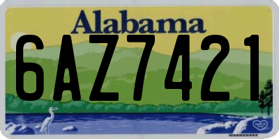 AL license plate 6AZ7421