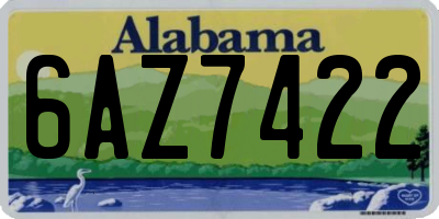 AL license plate 6AZ7422