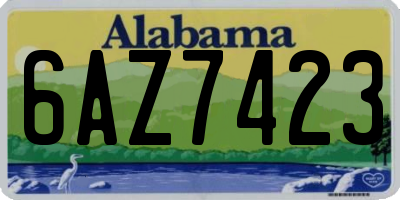 AL license plate 6AZ7423