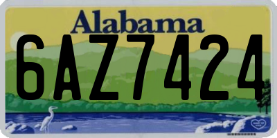 AL license plate 6AZ7424