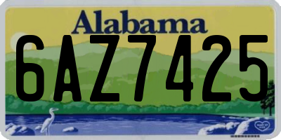 AL license plate 6AZ7425