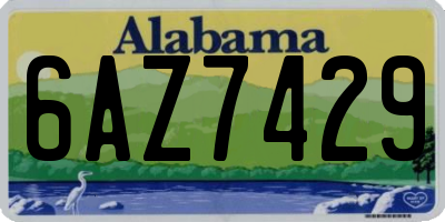 AL license plate 6AZ7429