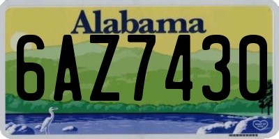 AL license plate 6AZ7430