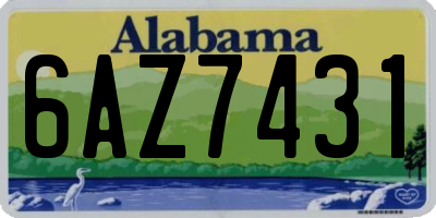 AL license plate 6AZ7431