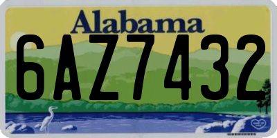 AL license plate 6AZ7432