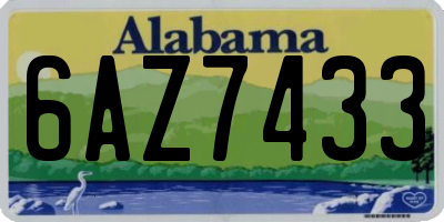 AL license plate 6AZ7433
