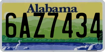 AL license plate 6AZ7434