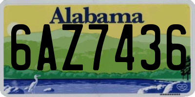 AL license plate 6AZ7436