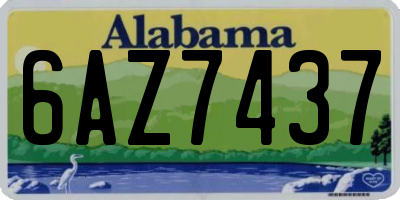 AL license plate 6AZ7437