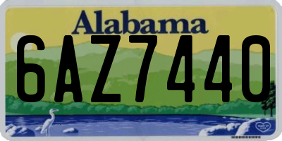 AL license plate 6AZ7440