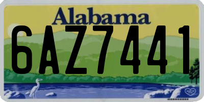 AL license plate 6AZ7441