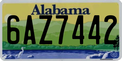 AL license plate 6AZ7442