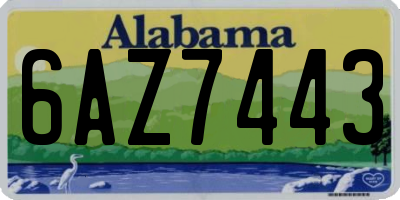 AL license plate 6AZ7443