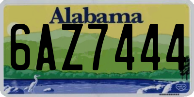 AL license plate 6AZ7444