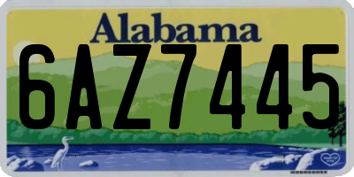 AL license plate 6AZ7445