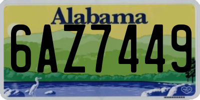 AL license plate 6AZ7449