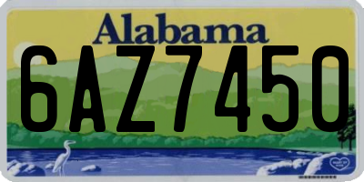 AL license plate 6AZ7450