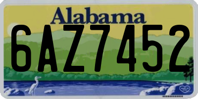 AL license plate 6AZ7452