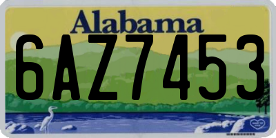 AL license plate 6AZ7453