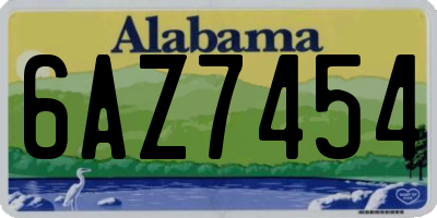 AL license plate 6AZ7454