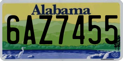 AL license plate 6AZ7455