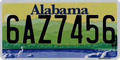 AL license plate 6AZ7456