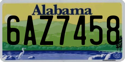 AL license plate 6AZ7458