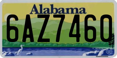 AL license plate 6AZ7460