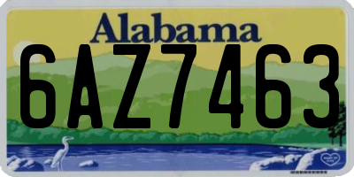 AL license plate 6AZ7463