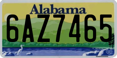 AL license plate 6AZ7465