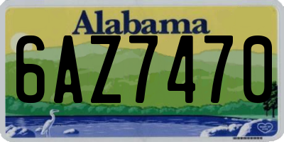AL license plate 6AZ7470