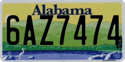 AL license plate 6AZ7474