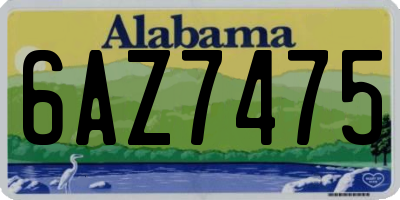 AL license plate 6AZ7475