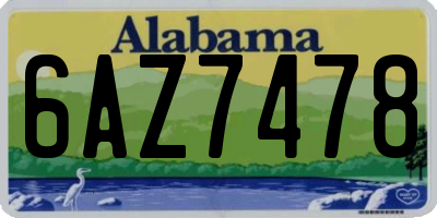 AL license plate 6AZ7478