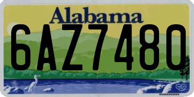 AL license plate 6AZ7480
