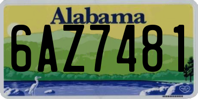 AL license plate 6AZ7481