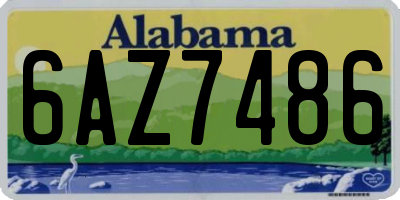 AL license plate 6AZ7486