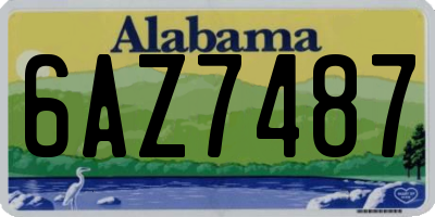 AL license plate 6AZ7487