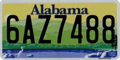 AL license plate 6AZ7488