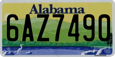 AL license plate 6AZ7490